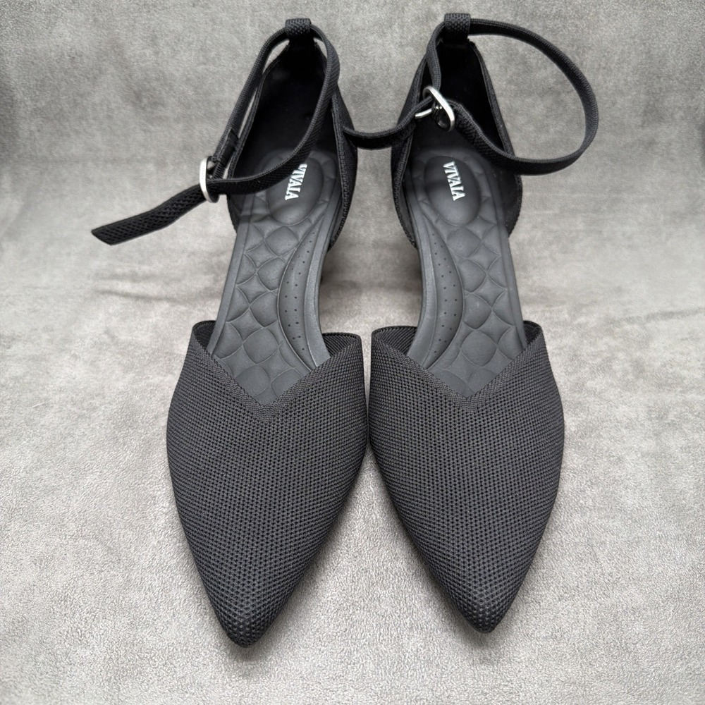 Vivaia Arabella Pointed Toe Mid Heels In Black Size 11 - Picture 3 of 10